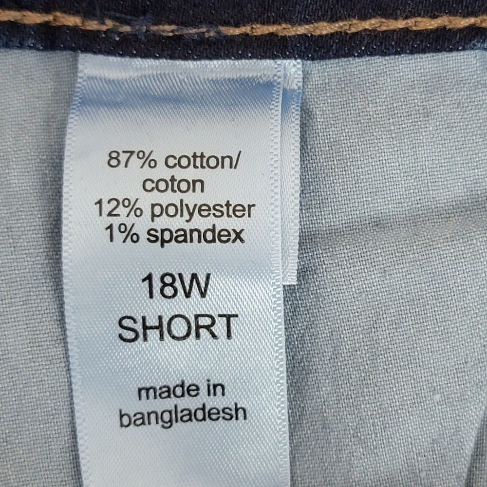 Maurices NWT 18W Short Slim Bootcut Jeans Dark Wash Curvy Stretch‎ Plus Size - Picture 7 of 13